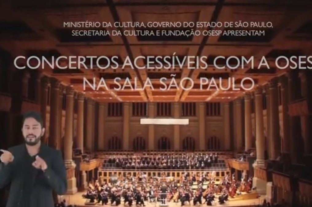 Videoconvite para a temporada 2018 de concertos acessíveis na Sala São Paulo.
