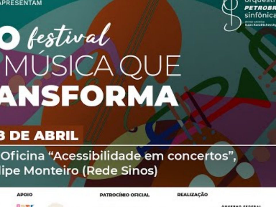 Audiodescrição em concertos - Terceiro Festival Música que transforma - Academia juvenil da orquestra Petrobrás sinfônica - Rio de Janeiro - RJ - 2023