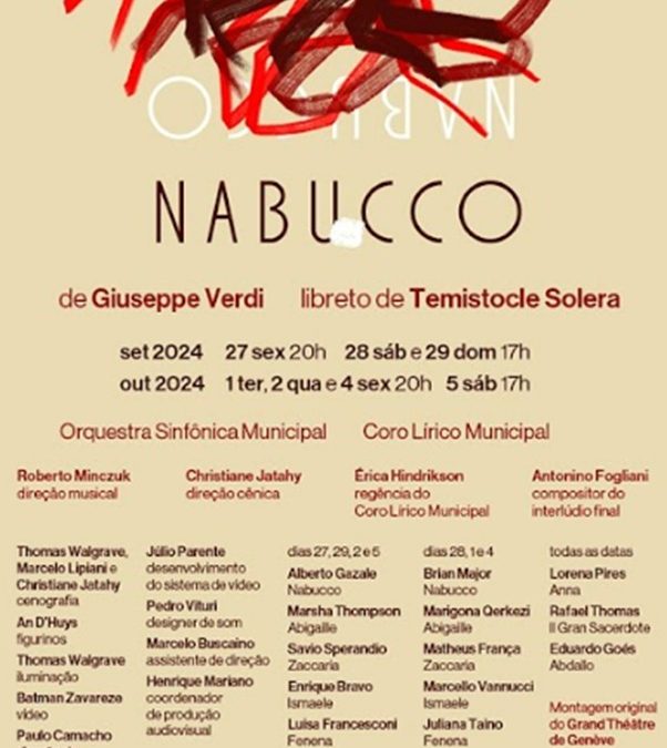 Ópera acessível "Nabucco" - Theatro Municipal - Ver com Palavras - SP - 2024.