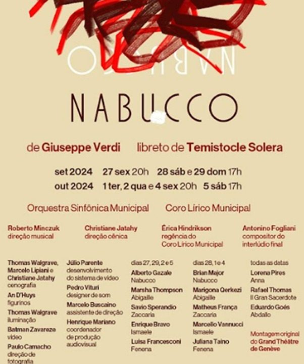 Ópera acessível "Nabucco" - Theatro Municipal - Ver com Palavras - SP - 2024.