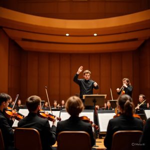 Clique aqui para confirmar presença. Ministério da Cultura, Governo do Estado de São Paulo, por meio da Secretaria da Cultura, Economia e Indústria Criativas e Santa Marcelina Cultura apresentam o concerto: PAISAGENS SONORAS, com a Orquestra Jovem do Estado de São Paulo, regida pelo Maestro Ira Levin. No repertório, obras de Paul Dukas, Cesar Franck e Otorrino Respighi. Sessão com audiodescrição: dia 21 setembro (domingo), às 16:00 horas. Local: Sala São Paulo. Endereço: Praça Júlio Prestes, 16 (próximo à Estação CPTM Júlio Prestes e estação de metrô Luz). Classificação: Livre Audiodescrição: VER COM PALAVRAS. Roteiro: Lívia Motta. Narração: Rosangela Fávaro. Consultoria e dinâmica musical: Felipe Monteiro. Pessoas com deficiência visual, favor confirmar presença por aqui, no whatsapp 11 94333-2923. Aguardamos vocês!!! Lei Rouanet-Lei de Incentivo à Cultura Patrocinadores: (Master) Bank of America; (Prata) Machado Meyer Advogados, Credit Agricole; (Bronze) Wallerstein e Cultura Inglesa. Apoio Institucional: Fundação Osesp. Realização: Santa Marcelina Cultura, EMESP Tom Jobim. Audiodescrição: o convite com fundo escuro, escrito com letras brancas, é ilustrado por um ramo de folhas em tons outonais de marrom e por ondas azuis e pretas que compõem uma pintura com pinceladas largas. No rodapé, as logomarcas dos patrocinadores, apoiadores e realizadores. 